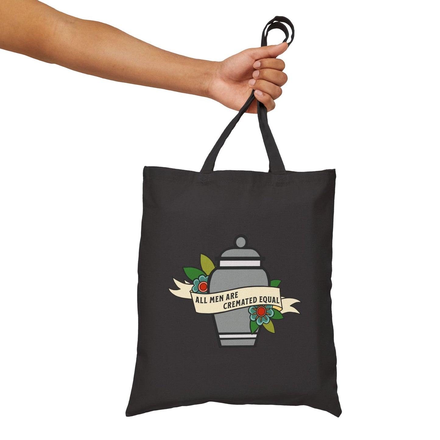 All Men Are Cremated Equal Cotton Canvas Tote Bag