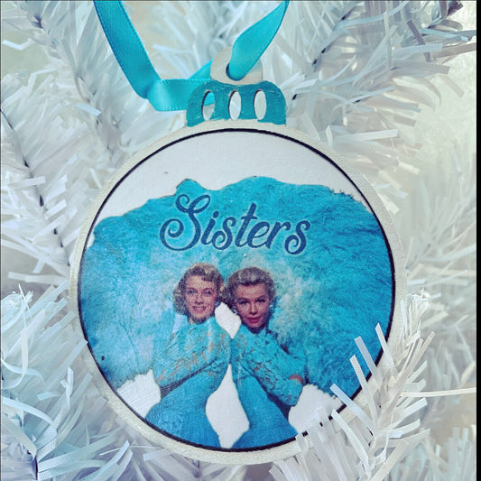 White Christmas Sisters Ornament